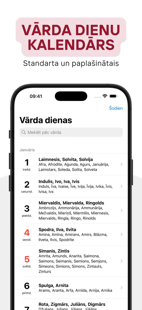Latviesu Vardadienas screenshot 1